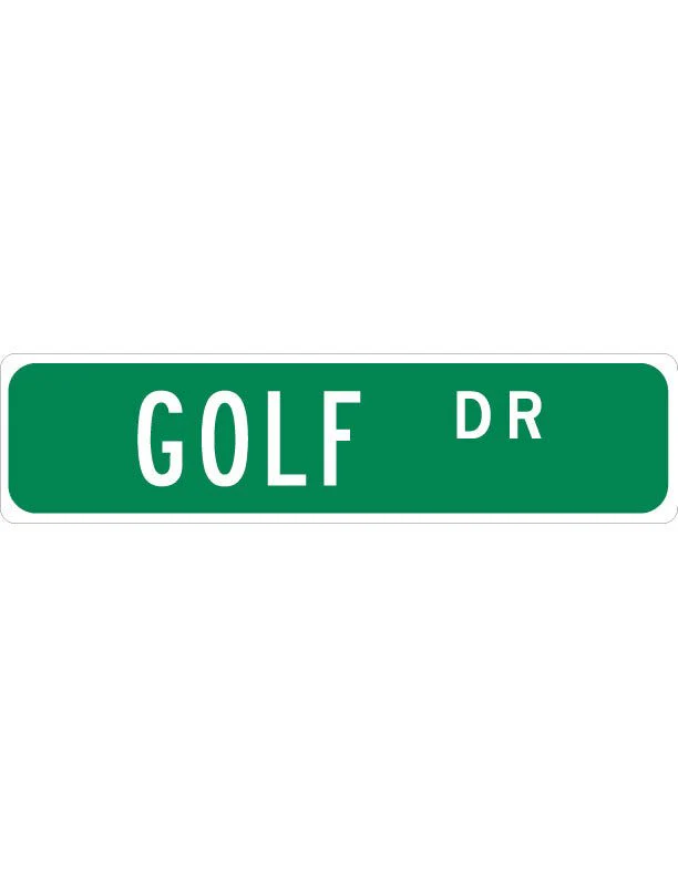 Golf Street Sign – Aluminum Sports Sign for Golf Lovers, Man Cave, or Game Room - Image 3