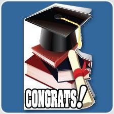 3' Giant Graduation Cap Shaped Greeting Card - Image 3