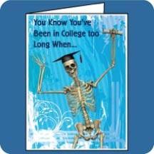 3' Giant Skeleton Graduation Greeting Card - Image 3