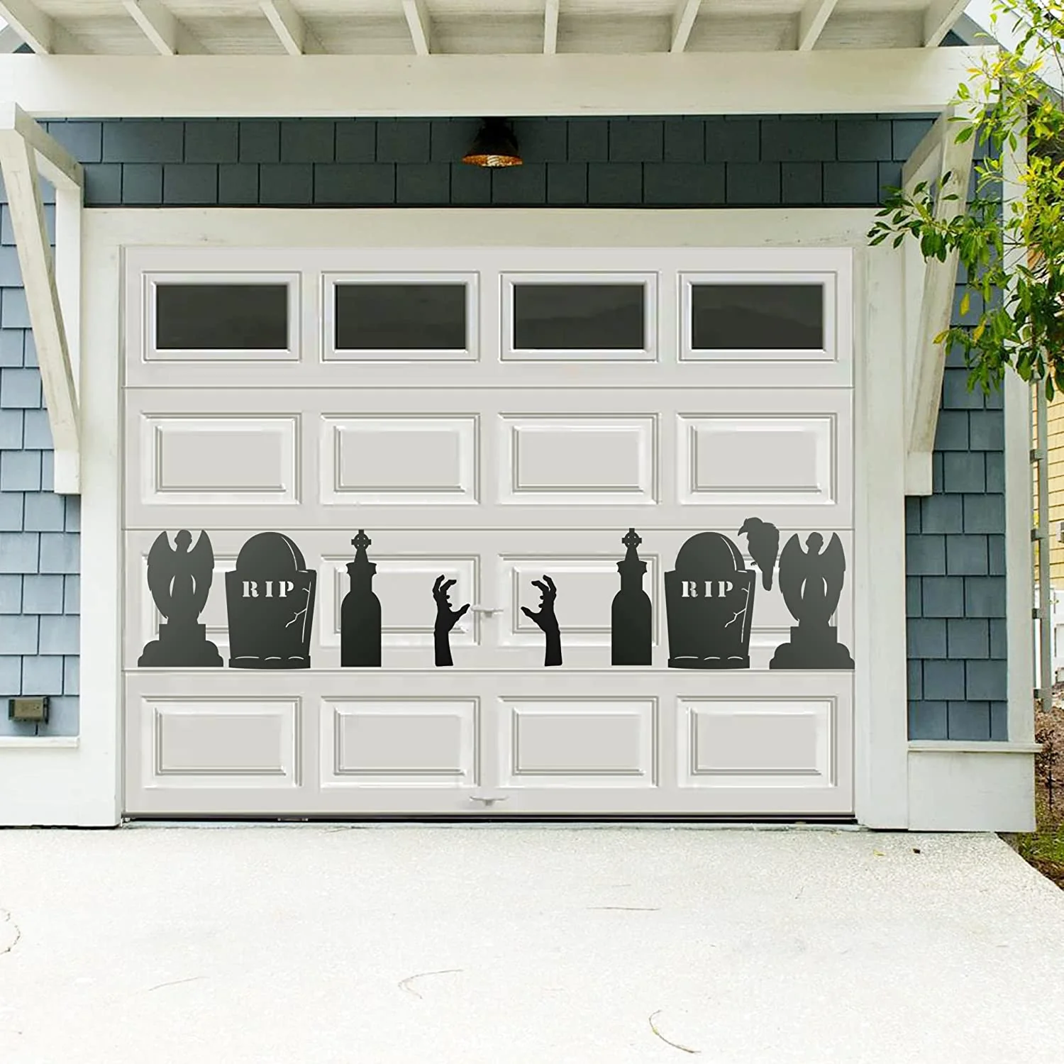Halloween Cemetery Garage Door Magnets, 9 Pc set