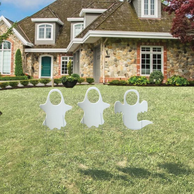 Halloween Ghost Photo Prop Cut Out Yard Card