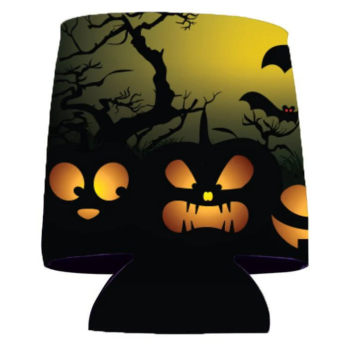Halloween Jack-O-Lanterns Can Cooler Set - Image 3