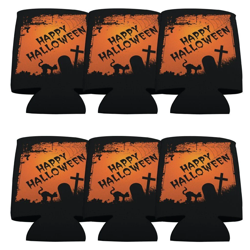 Halloween Party Graveyard Scene Can Cooler Set - Image 3