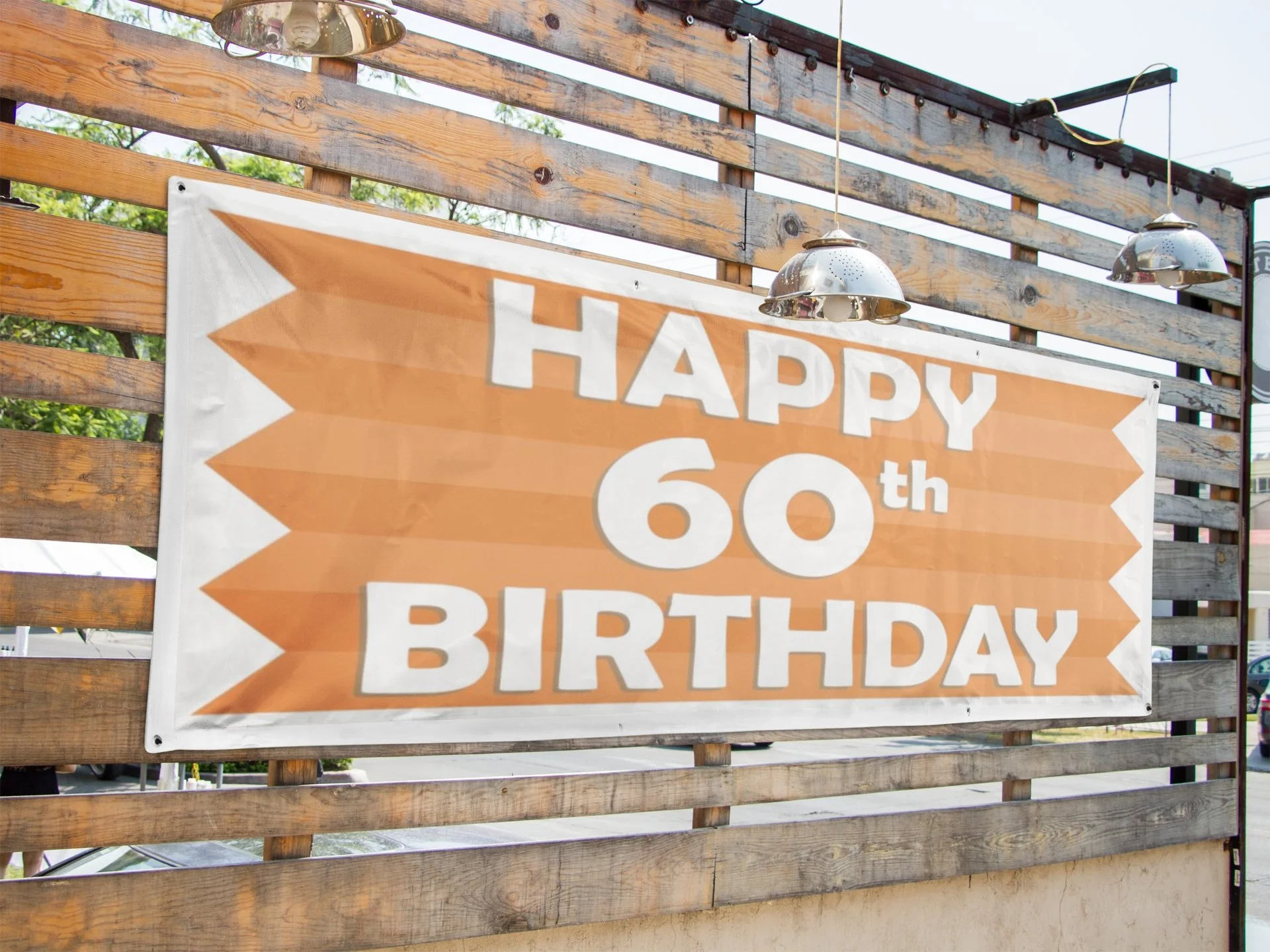 Happy Birthday Striped Vinyl Banner - Image 3