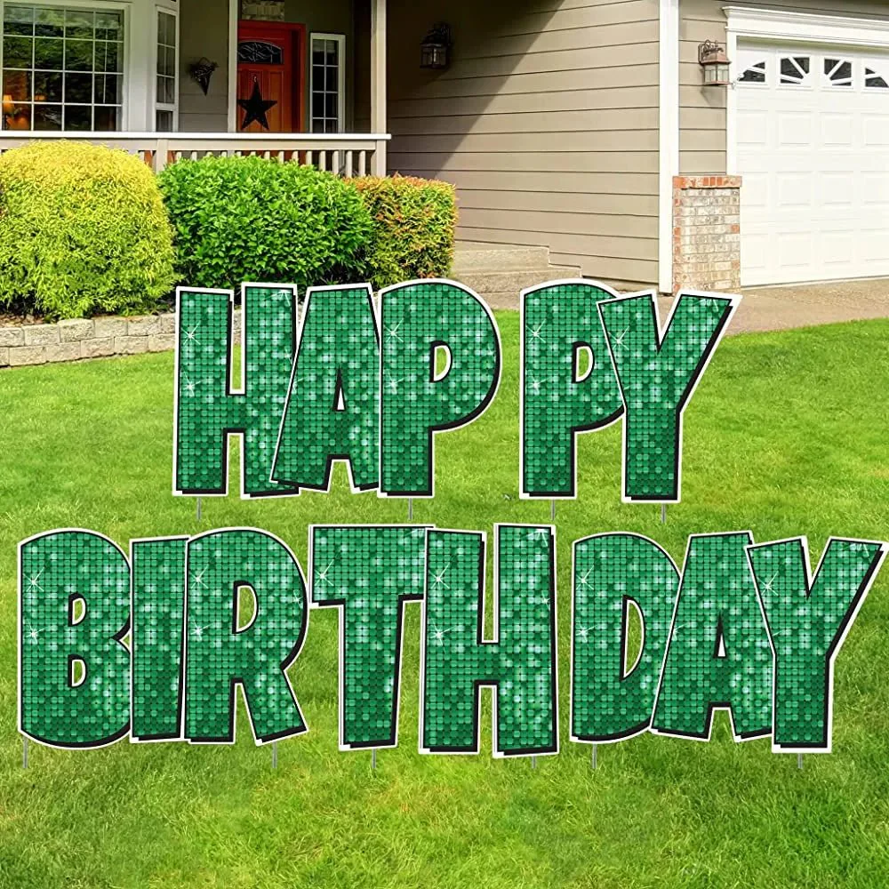 Happy Birthday Quick Set | Luckiest Guy Font | 24" Disco Sparkle | 5 pc Set - Image 14