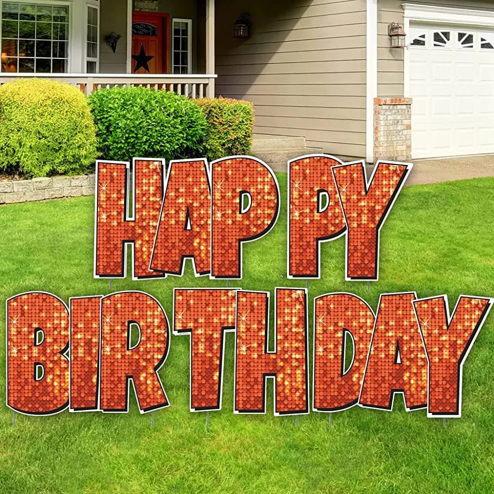 Happy Birthday Quick Set | Luckiest Guy Font | 24" Disco Sparkle | 5 pc Set - Image 16