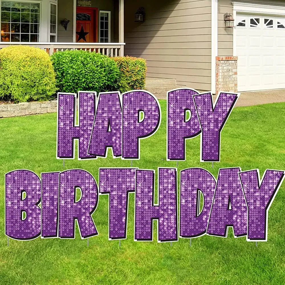 Happy Birthday Quick Set | Luckiest Guy Font | 24" Disco Sparkle | 5 pc Set - Image 18