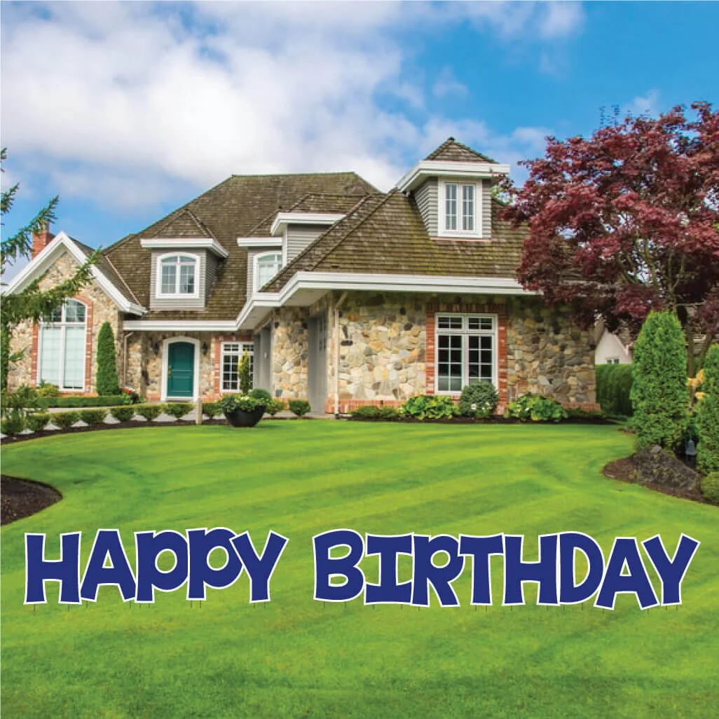 18" KG The Last Time Happy Birthday Solid Color Yard Card - 13 pc set - Image 8