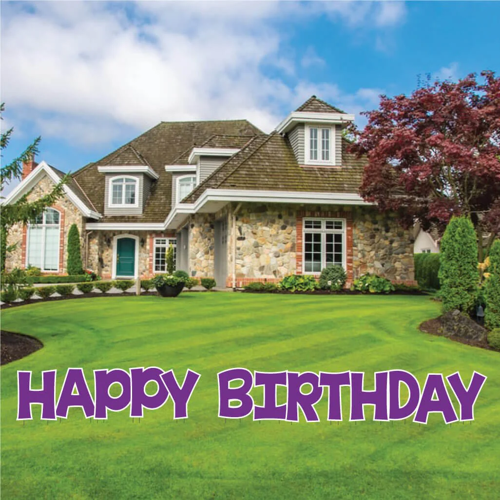 18" KG The Last Time Happy Birthday Solid Color Yard Card - 13 pc set - Image 9