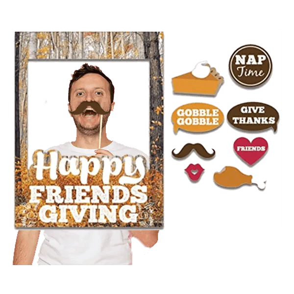 Happy Friendsgiving Photo Booth Frame & Props