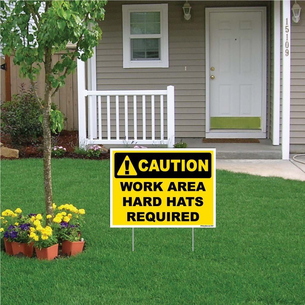 Hard Hats Required Sign or Sticker - Image 3