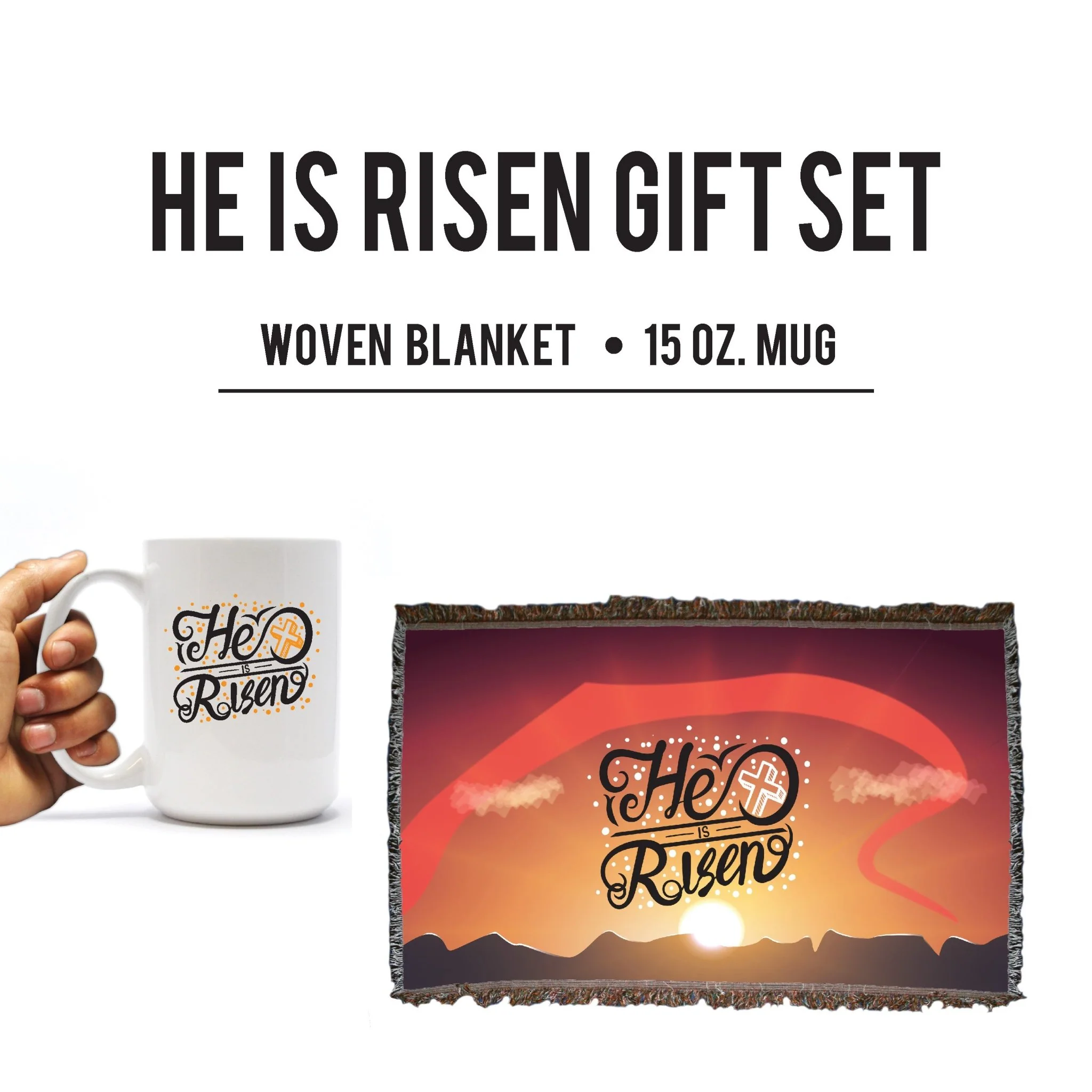 He is Risen Mug & Blanket Gift Set