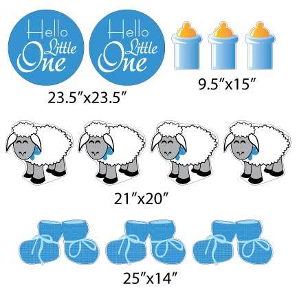 Hello Little One Baby Yard Decorations 12 piece set - Image 2