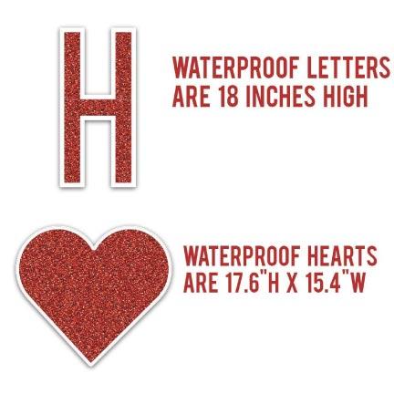 Homecoming Yard Letters and Hearts - Image 3