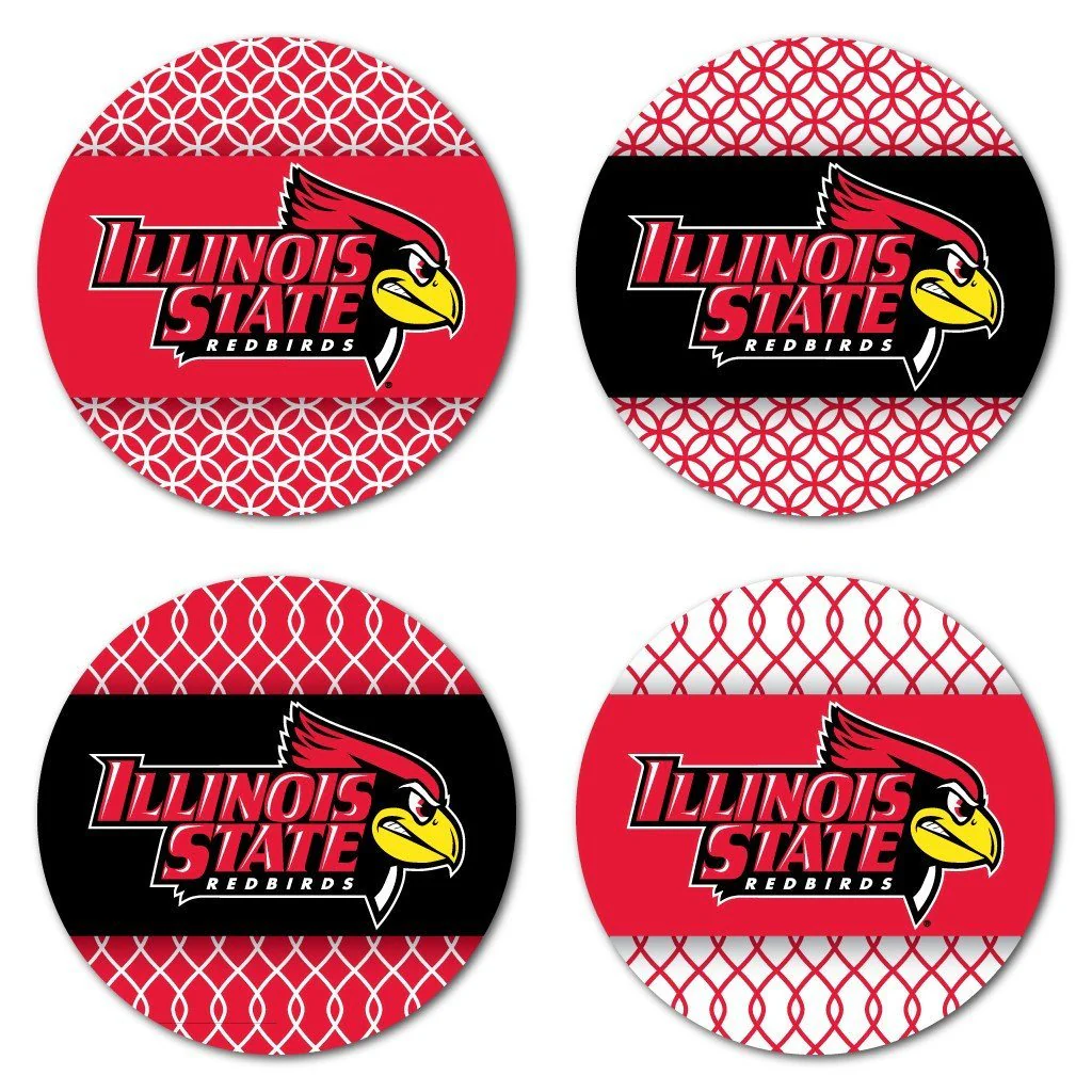 Illinois State University Pattern Design Coaster Set of 4