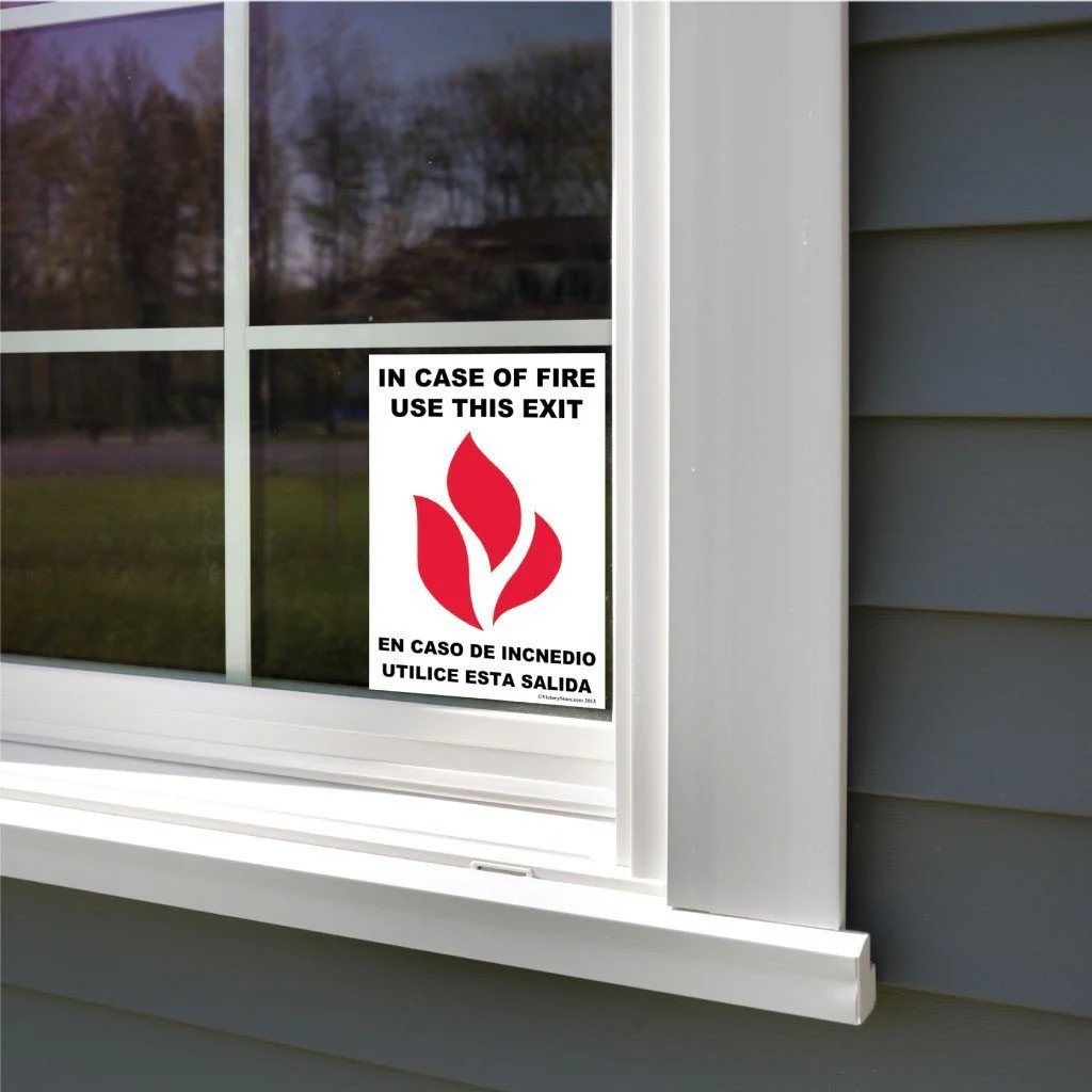 In Case of Fire Use This Exit Sign or Sticker