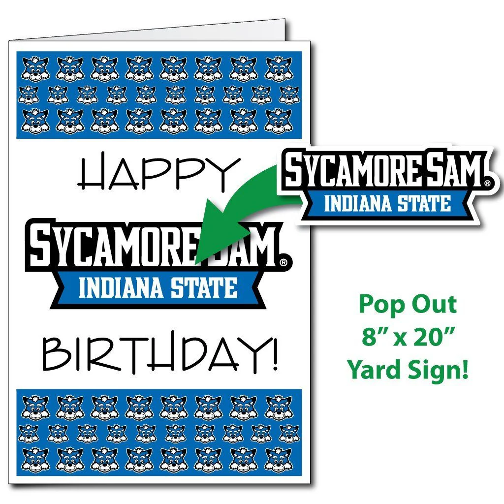 2'x3' Giant Indiana State Birthday Greeting Card & Yard Sign - Image 4
