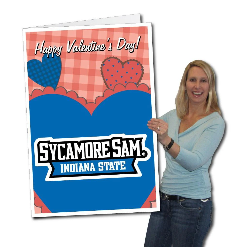 2'x3' Huge Indiana State Valentine's Day Card & Yard Sign