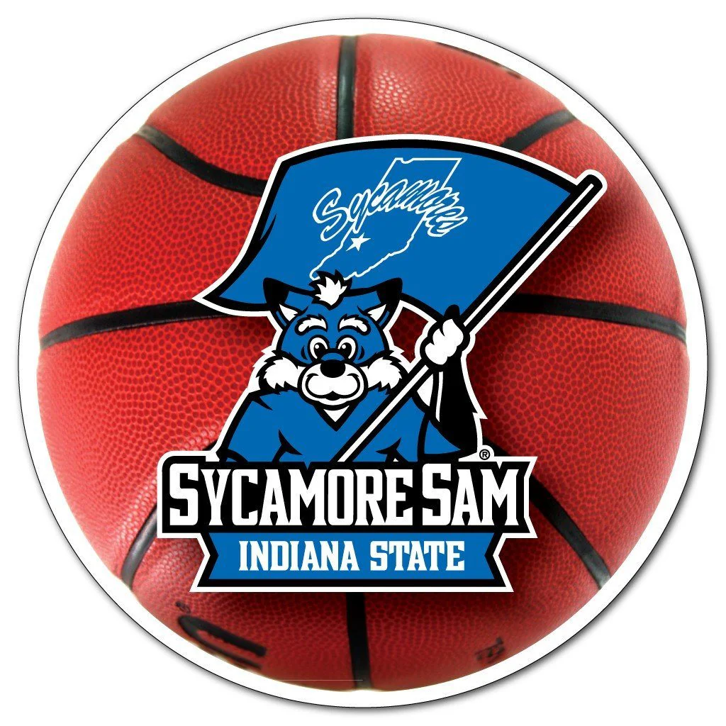 Indiana State University Basketball Shaped Magnet - Image 2