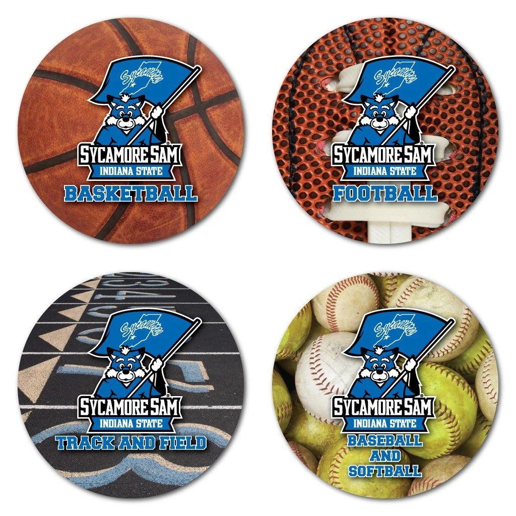 Indiana State University Sports Coaster Set of 4