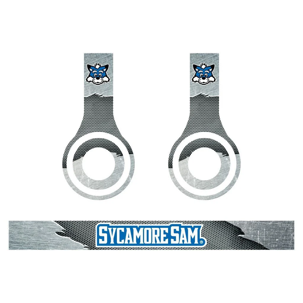 Indiana State University Set of 3 Metal Print Skins for Beats Solo HD - Image 2