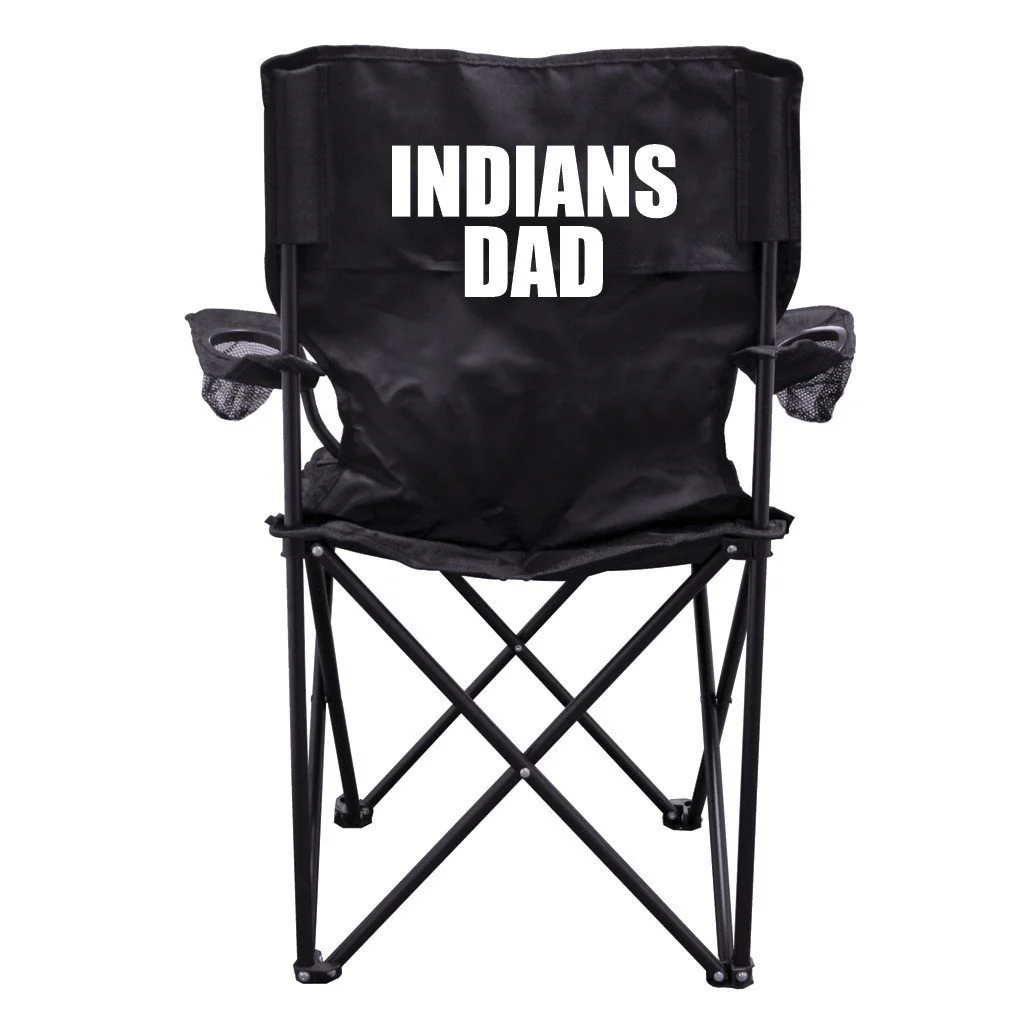 Indians Dad Black Folding Camping Chair