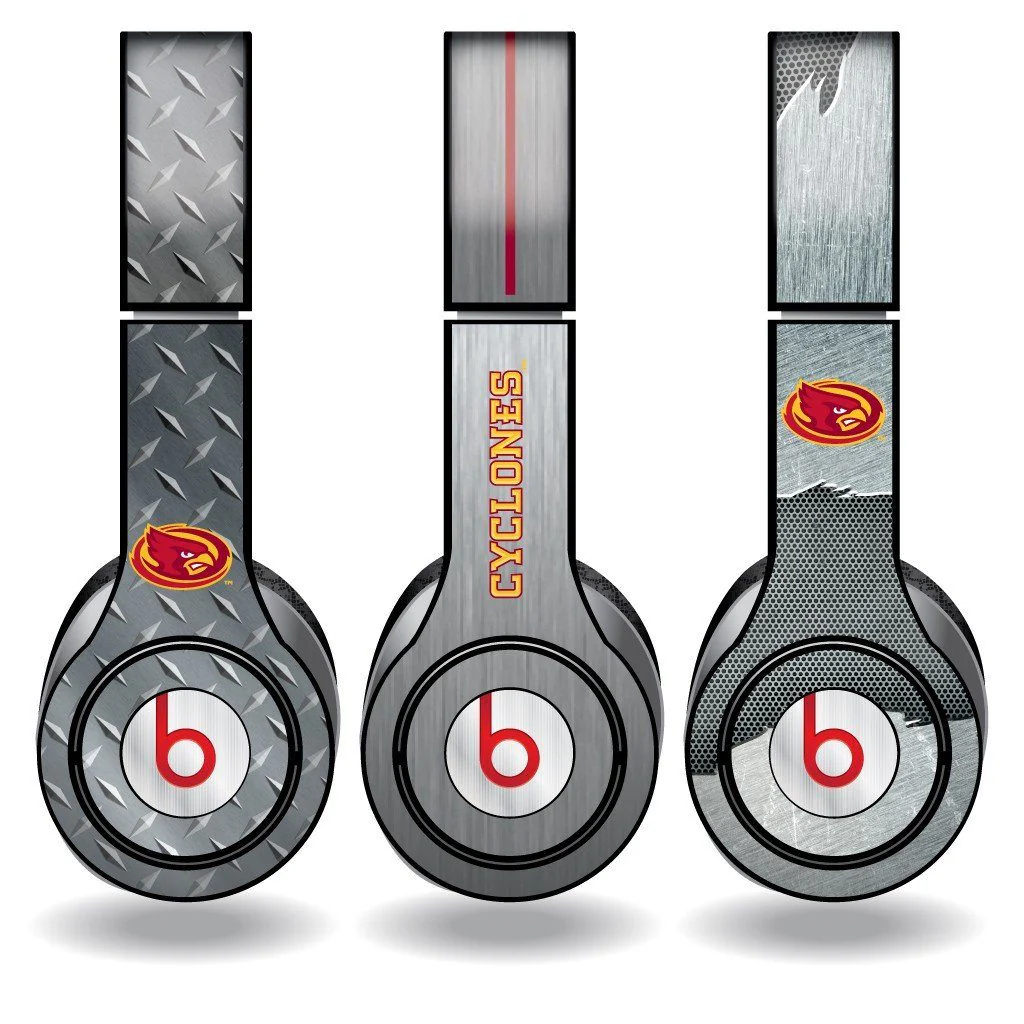 Iowa State Skins for Beats Solo HD Headphones | Set of 3 Metal