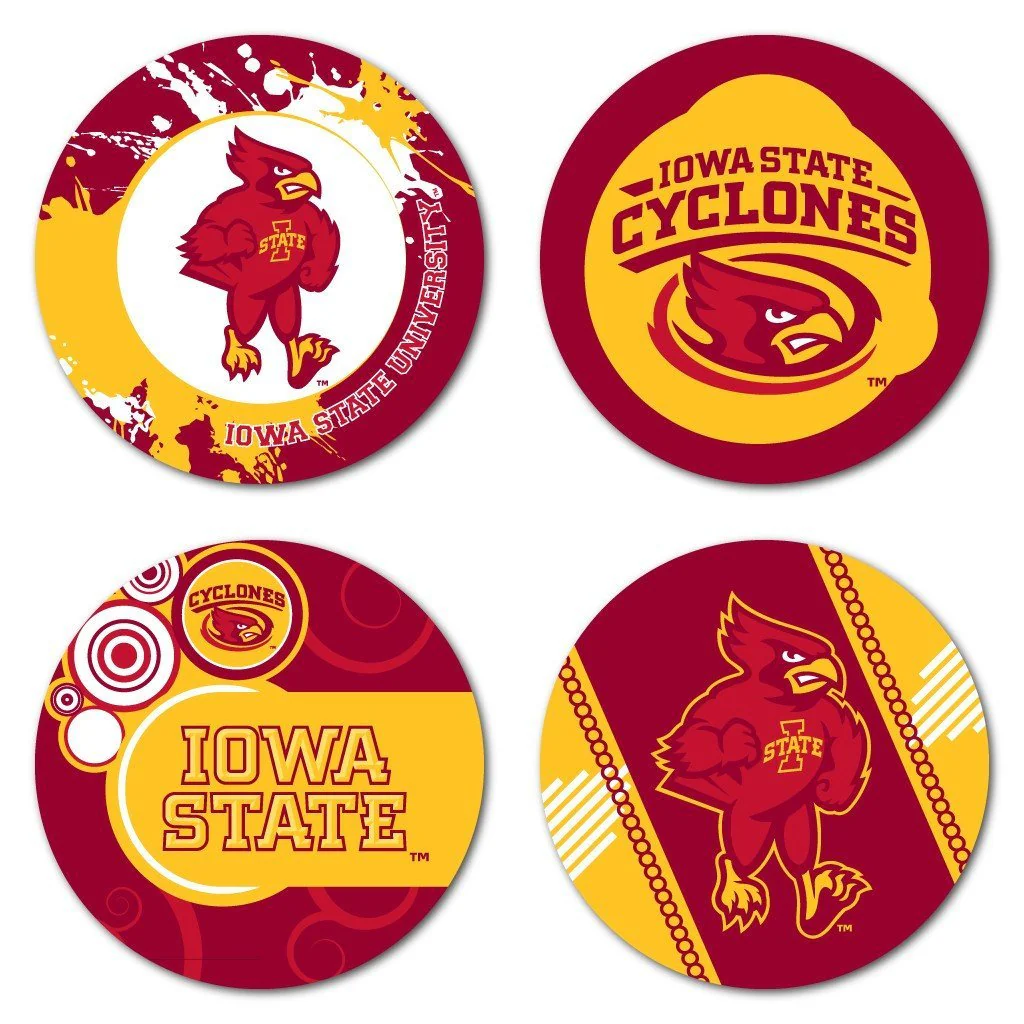 Iowa State University Fun Coaster Set of 4