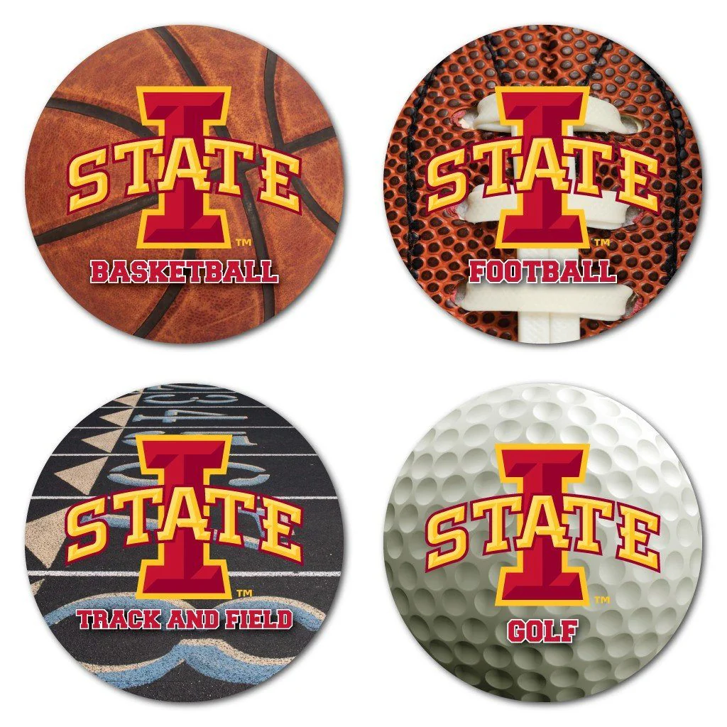 Iowa State University Sports Coaster Set of 4