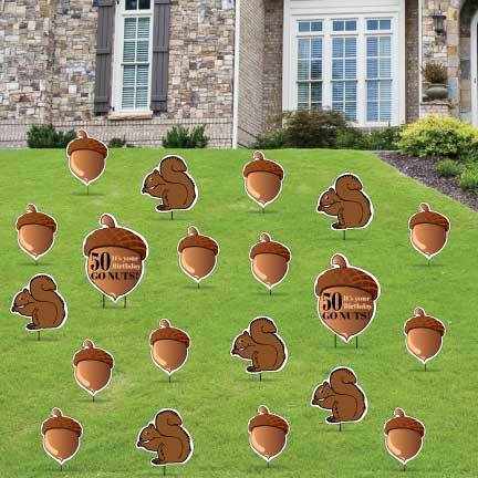 Its Your Birthday Go Nuts Yard Decorations 20 piece set