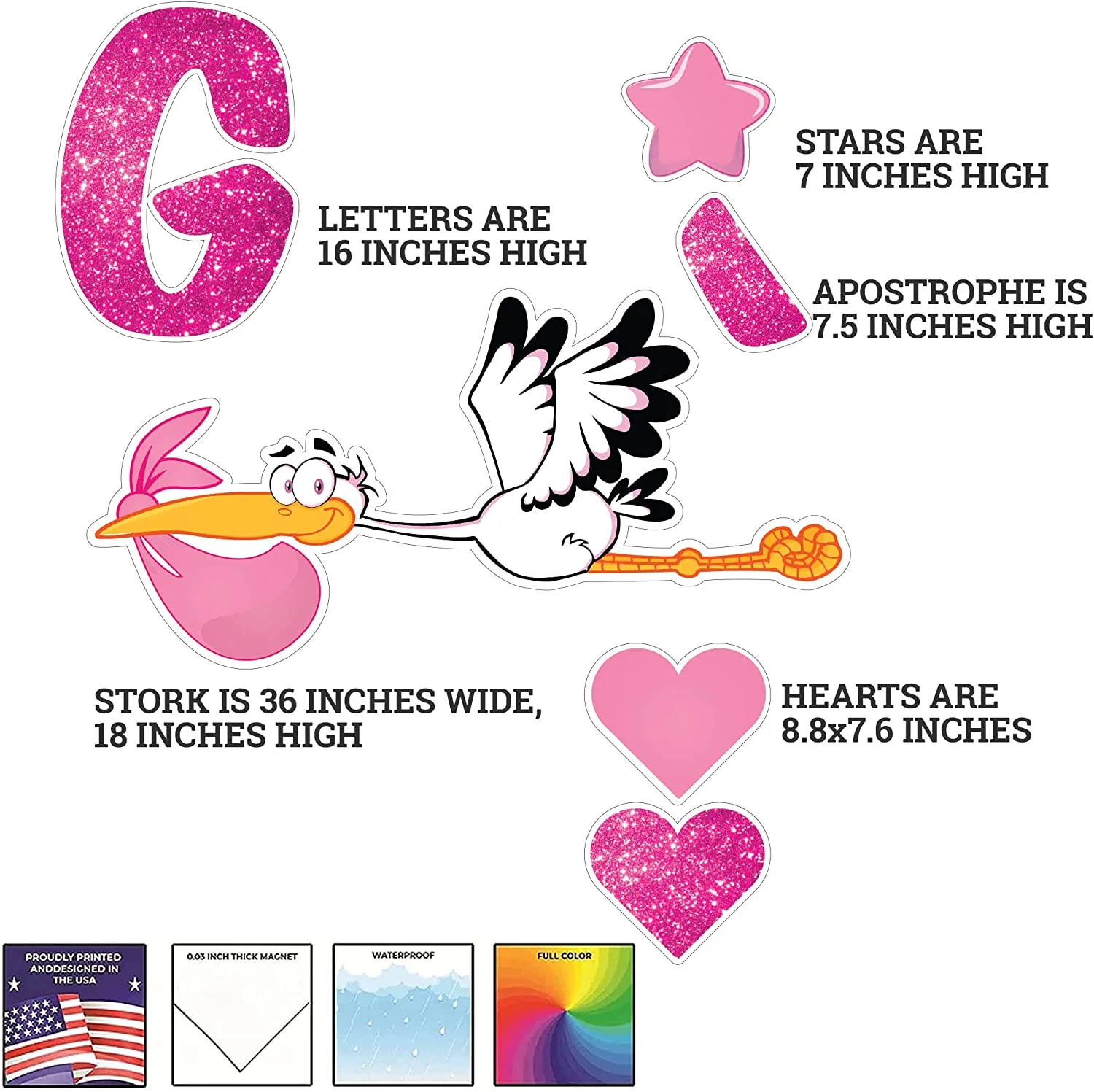 It's A Girl Garage Magnet - Image 4