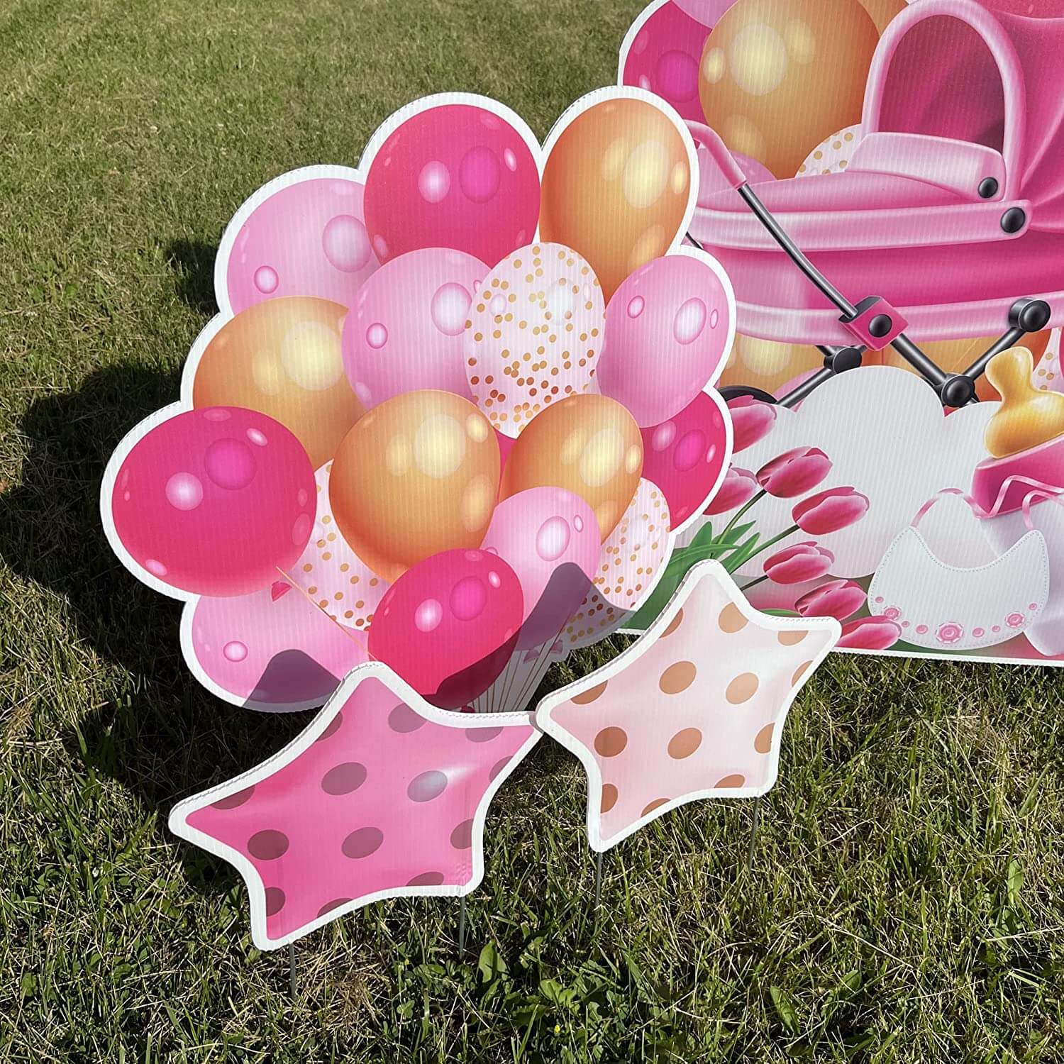 It's A Girl Oversized EZ Yard Cards, 7 pcs - Image 5