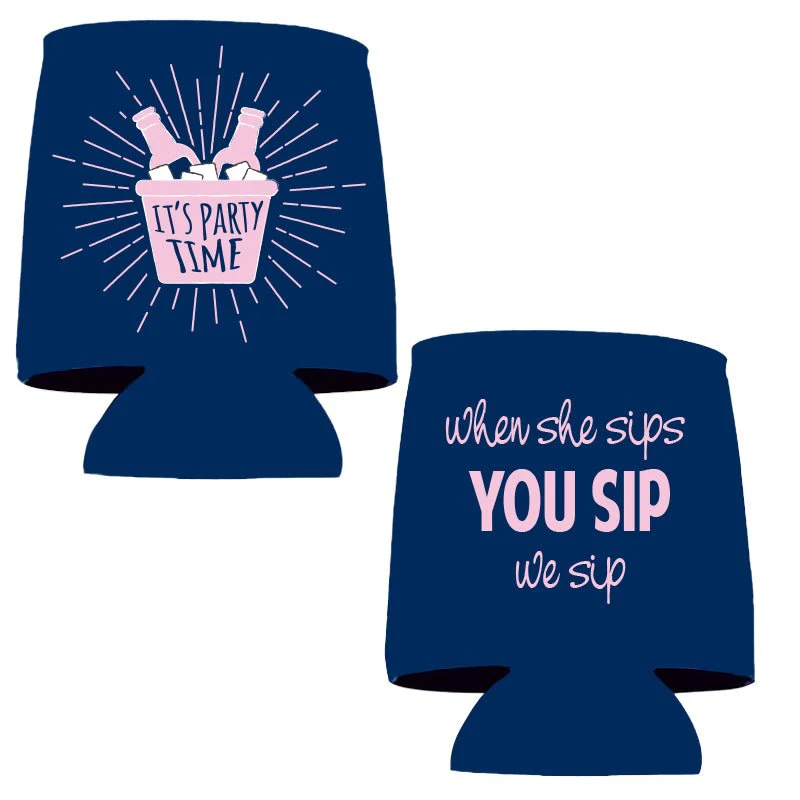 It's Party Time Bachelorette Party Can Coolers Pack - Image 3