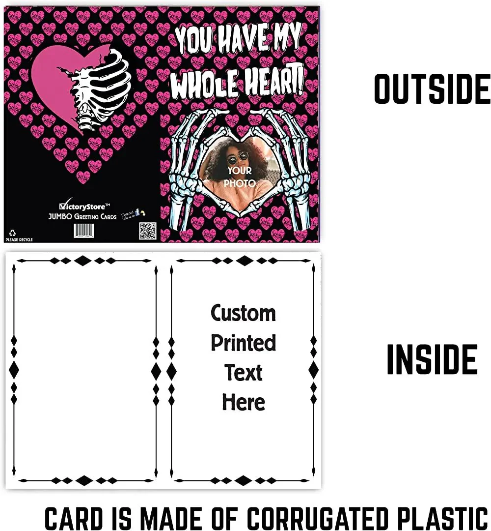 Jumbo Personalized Valentine's Day Card | You Have My Whole Heart - Image 5