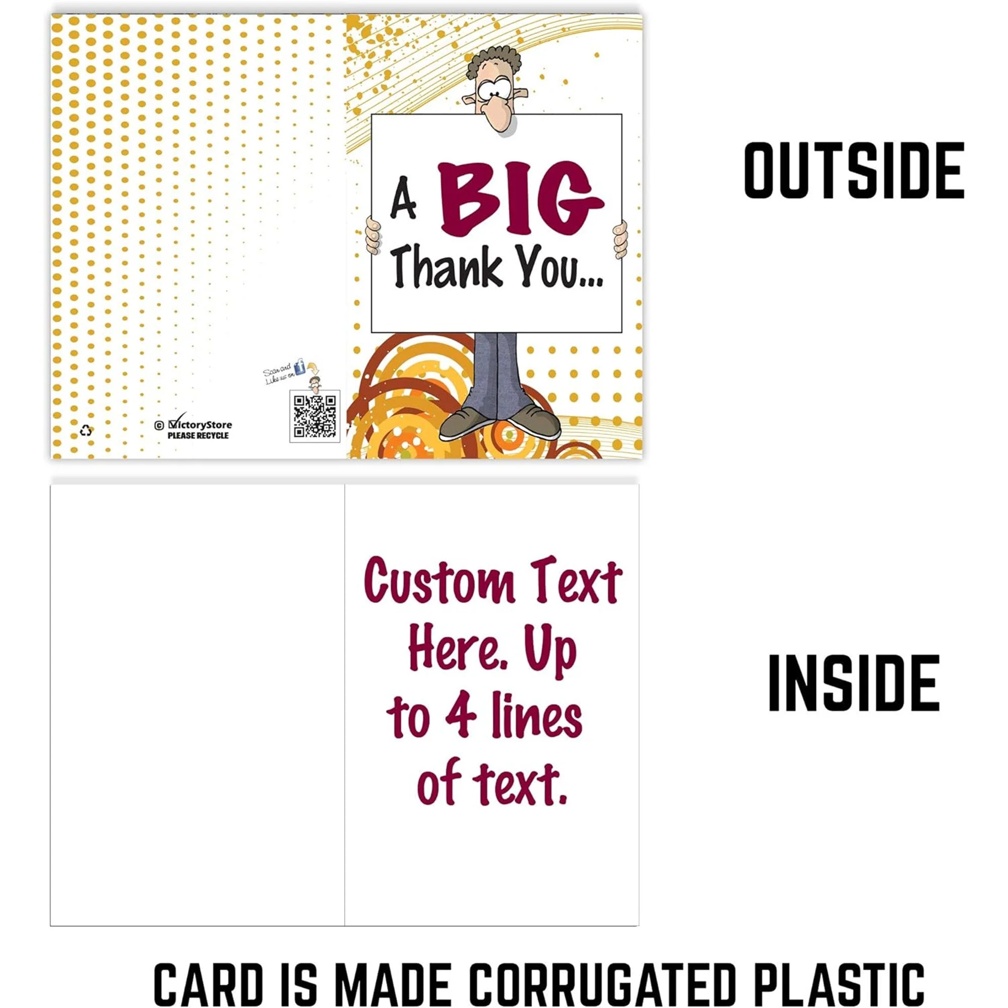 Jumbo Thank You Card - Big Nose Comic Design - Image 5