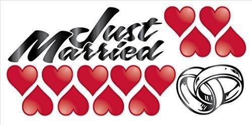 Just Married with Hearts Yard Card - Image 2