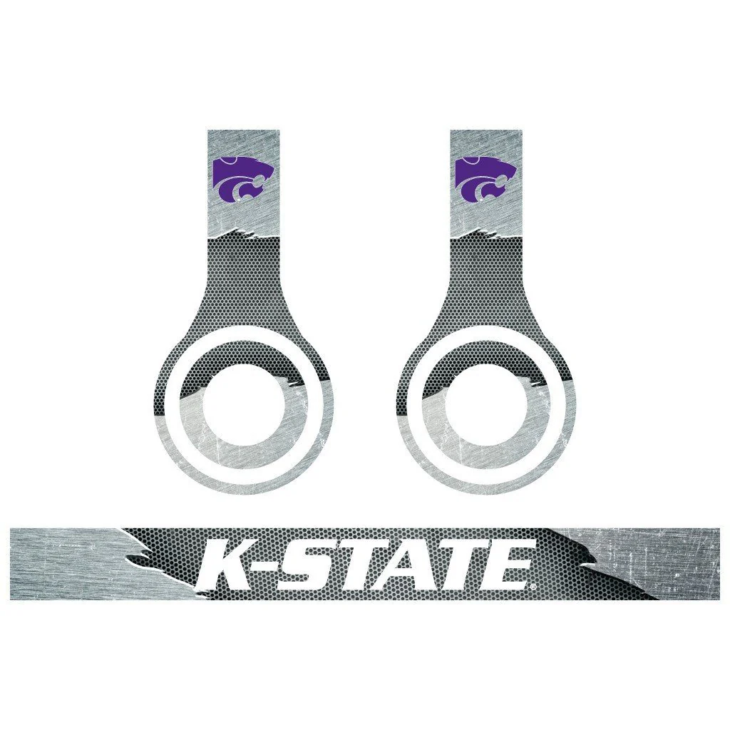Kansas State Skins for Beats Solo HD Headphones Set of 3 Metal - Image 4