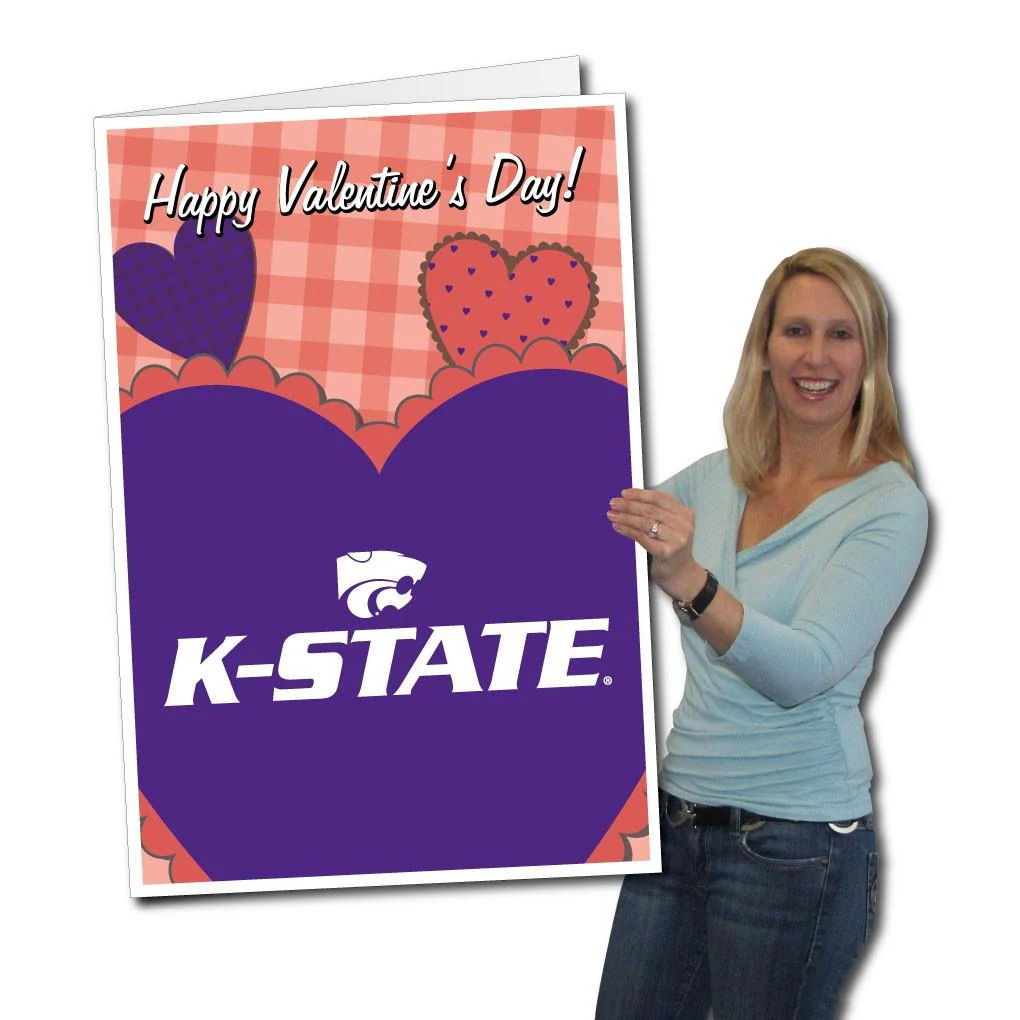 2'x3' Huge Kansas State Valentine's Day Card & Yard Sign