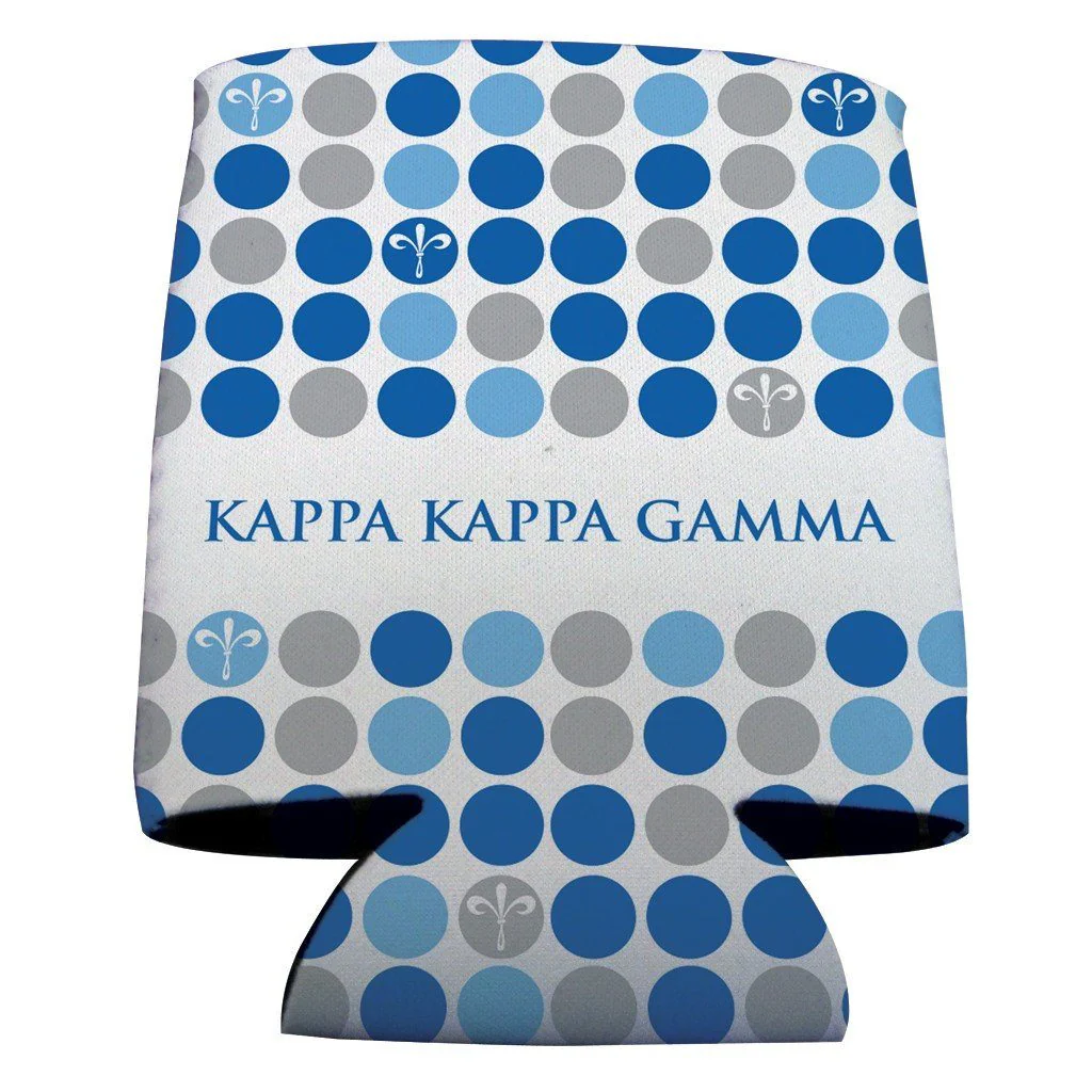 Kappa Kappa Gamma Polka Dot Can Cooler Set