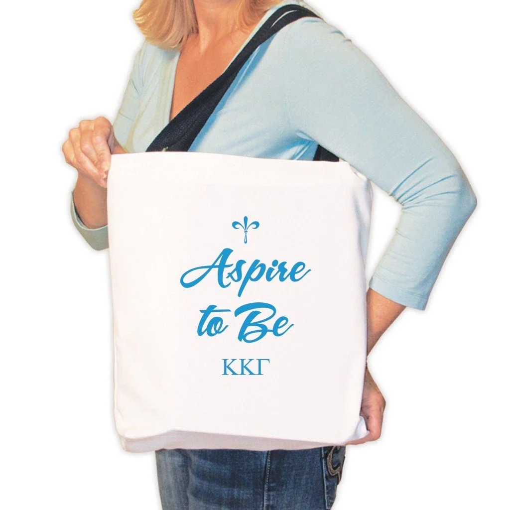 Kappa Kappa Gamma Canvas Tote Bag - Aspire to Be