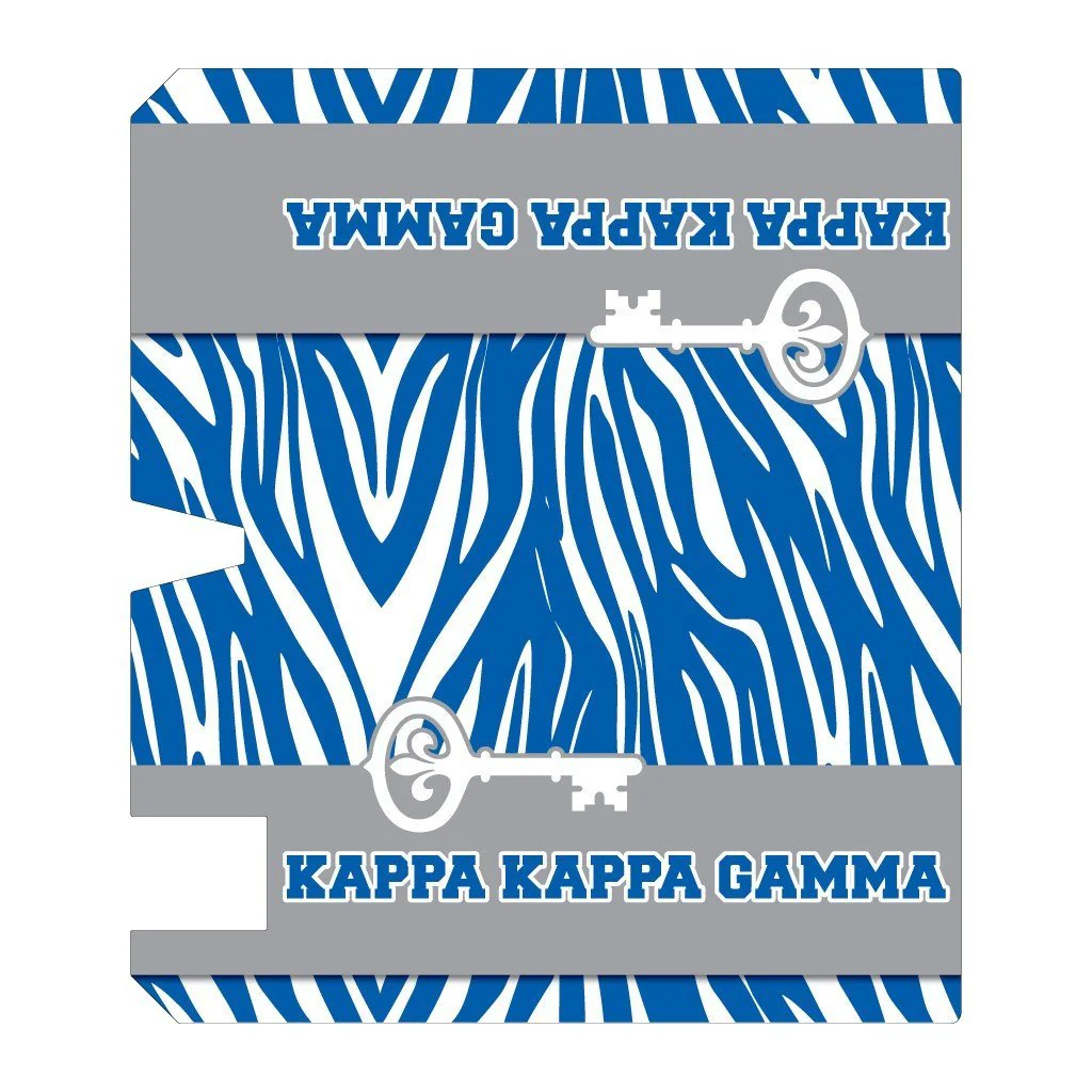 Kappa Kappa Gamma Zebra Print Magnetic Mailbox Cover - Image 2