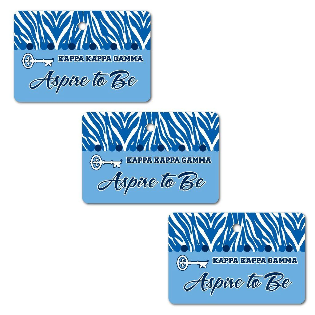 Kappa Kappa Gamma Rectangle Ornament Set of 3 - Image 2