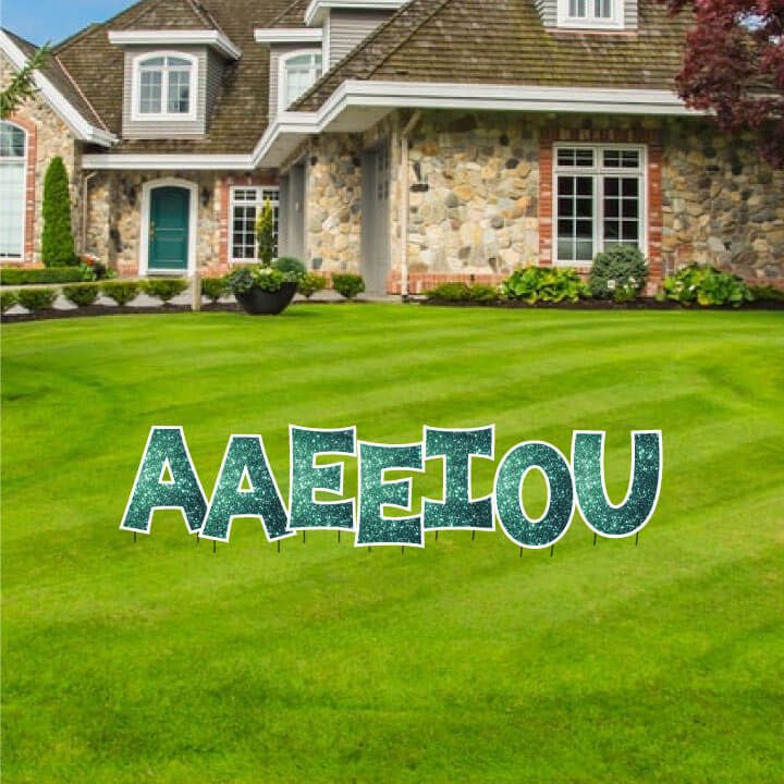 KG The Last Time 18" Sparkle Vowel Yard Letters Set - Image 10