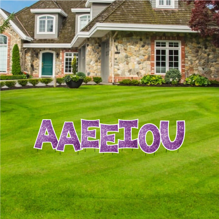 KG The Last Time 18" Sparkle Vowel Yard Letters Set - Image 14