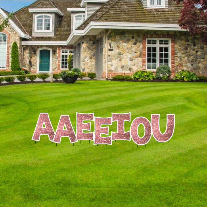 KG The Last Time 18" Sparkle Vowel Yard Letters Set - Image 16