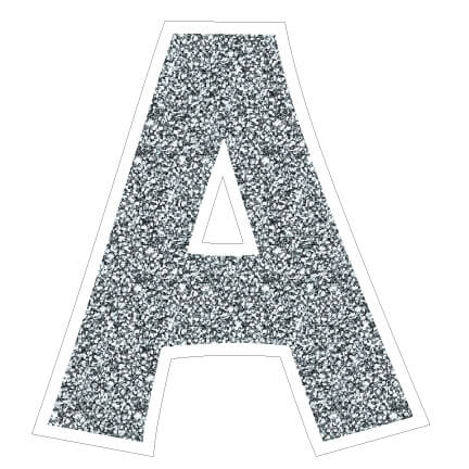 KG The Last Time 18" Faux Glitter Vowel Yard Letters Set - Image 3