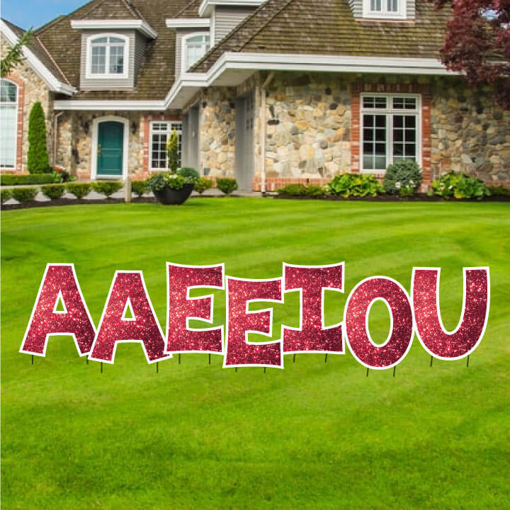 KG The Last Time 22.75" Sparkle Vowel Yard Letters Set - Image 15