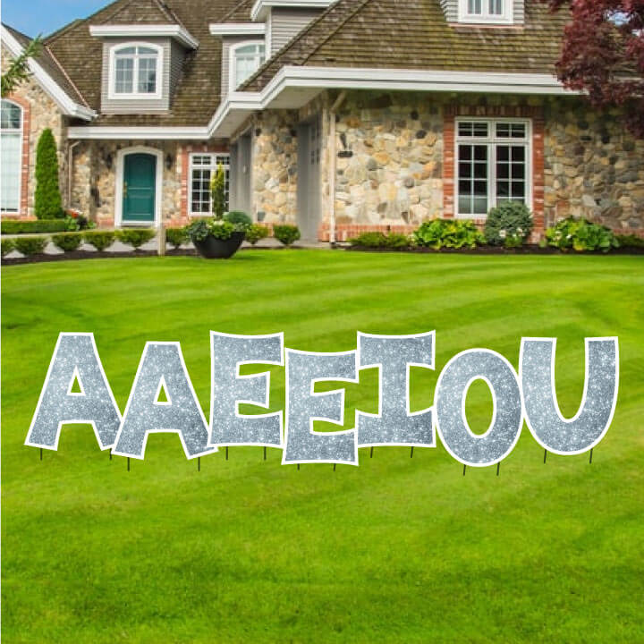 KG The Last Time 22.75" Sparkle Vowel Yard Letters Set - Image 17