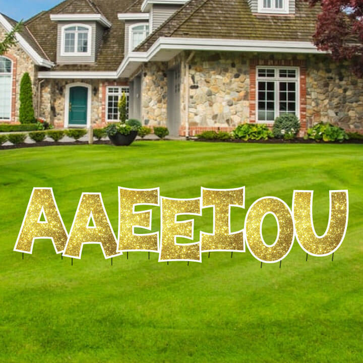 KG The Last Time 22.75" Sparkle Vowel Yard Letters Set - Image 19