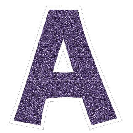 KG The Last Time 22.75" Mermaid Faux Glitter Vowel Yard Letters Set - Image 3